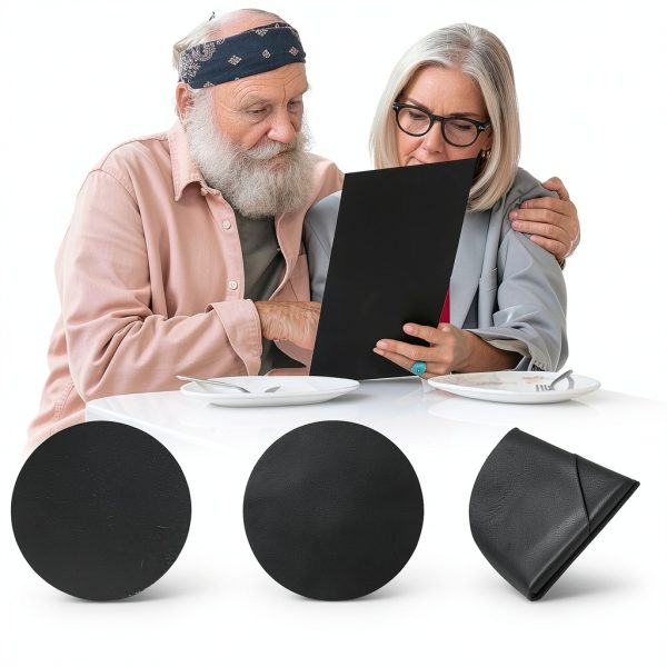 DUPDMKIN PU Leather Menu Covers Restaurant Elegant Design-2