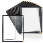 Juvale Clear Menu Covers Black PU Leather Bifold Design-0