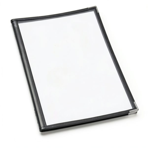 CABAX Menu Cover Leatherette Trim Gold Metal Corners-1