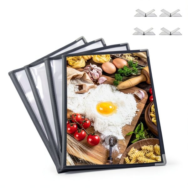 Ruizhihu Menu Covers A4 Size Black Professional Restaurant-1