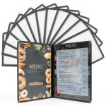 AMGSH Menu Covers Clear PVC 2 Page 4 View 12 Pack-0