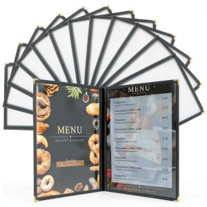 AMGSH Menu Covers Clear PVC 2 Page 4 View 12 Pack-0
