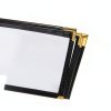 Asgard Menu Covers Black Leatherette Gold Corners Six Pack-4