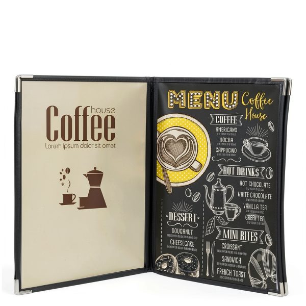 Ruizhihu Menu Covers A4 Size Black Professional Restaurant-5