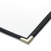 Juvale Clear Menu Covers Black PU Leather Bifold Design-4