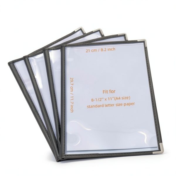 Ruizhihu Menu Covers A4 Size Black Professional Restaurant-2