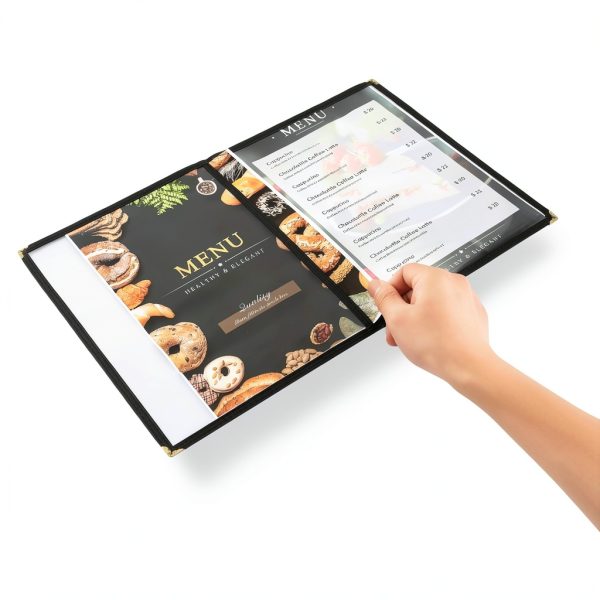 AMGSH Menu Covers Clear PVC 2 Page 4 View 12 Pack-2