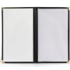 Asgard Menu Covers Black Leatherette Gold Corners Six Pack-1