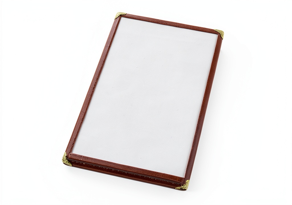 Winco menu cover displayed on a restaurant table