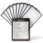 AMGSH Clear PVC Menu Covers Durable Restaurant Use-0