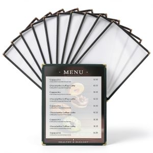 AMGSH Clear PVC Menu Covers Durable Restaurant Use-0