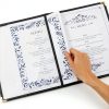 Juvale Clear Menu Covers Black PU Leather Bifold Design-2