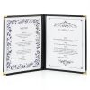 Juvale Clear Menu Covers Black PU Leather Bifold Design-6