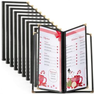 Ziliny PVC Menu Covers 10 Pack Restaurant Cafe Holders-0